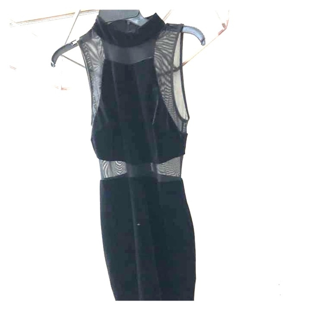 Black velvet dress